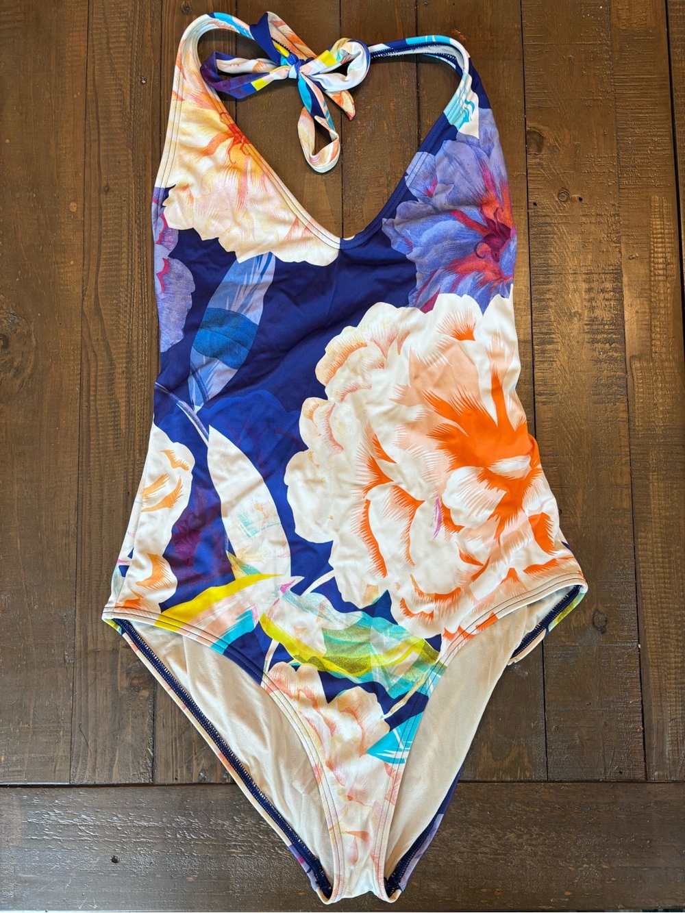 Echo Women's Floral One-Piece Halter Swimsuit